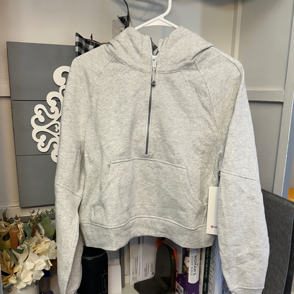lululemon athletica Light Gray Half-Zip Hoodie